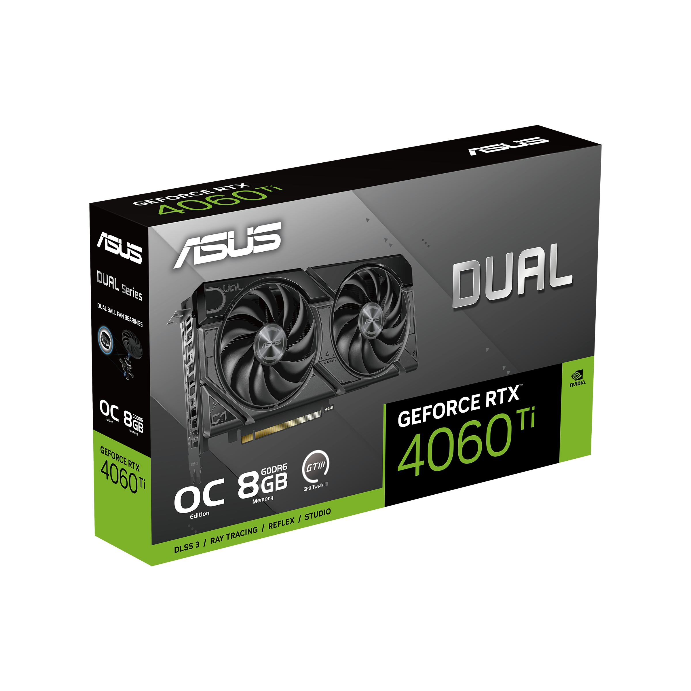 ASUS DUAL GeForce RTX 4060Ti EV OC Gaming Grafikkarte 8GB GDDR6, 1xHDMI, 3xDP