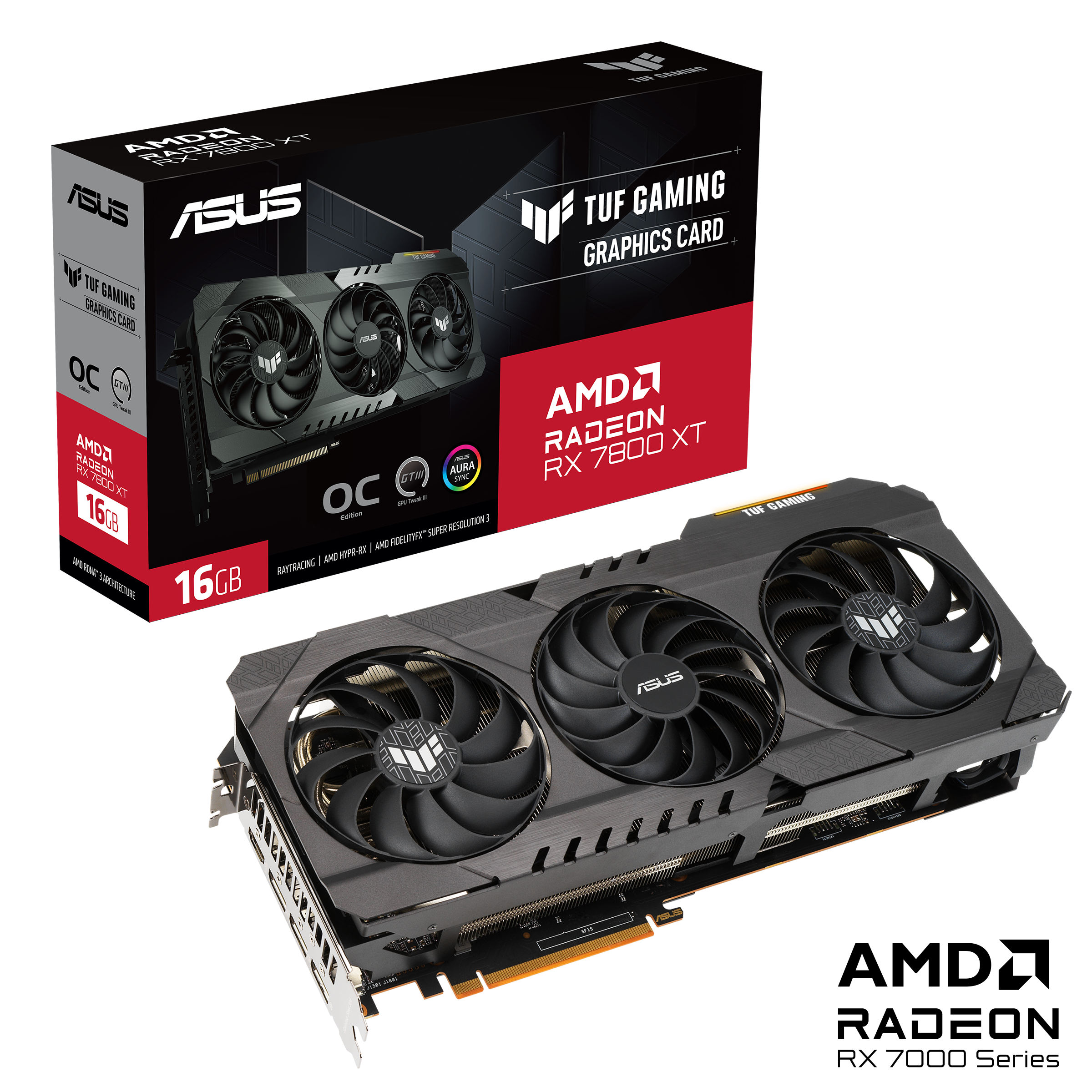 ASUS TUF Radeon RX 7800 XT OC Gaming 16GB GDDR6 Grafikkarte