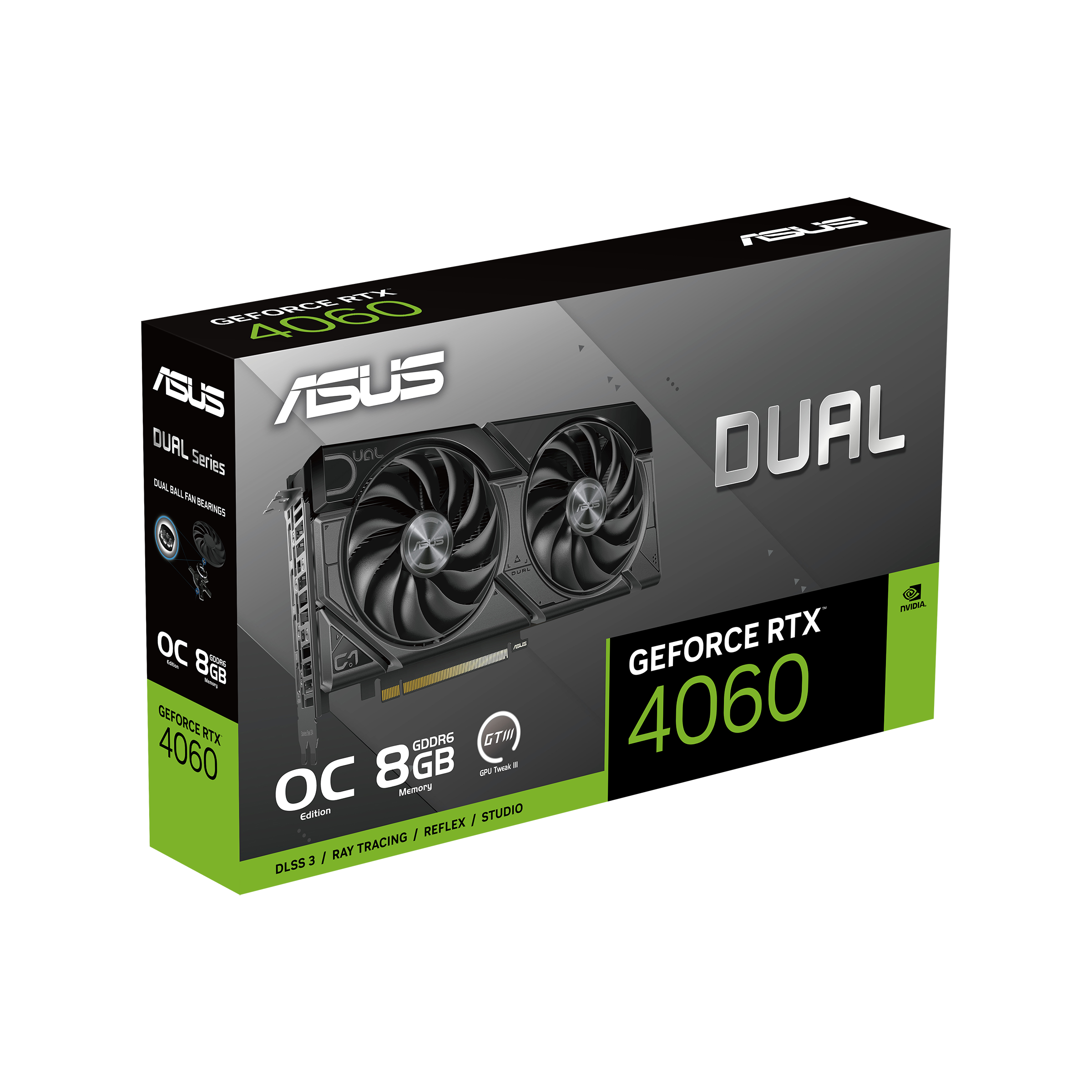 ASUS Dual GeForce RTX 4060 EVO OC Gaming Grafikkarte 8GB GDDR6, 1xHDMI, 3xDP