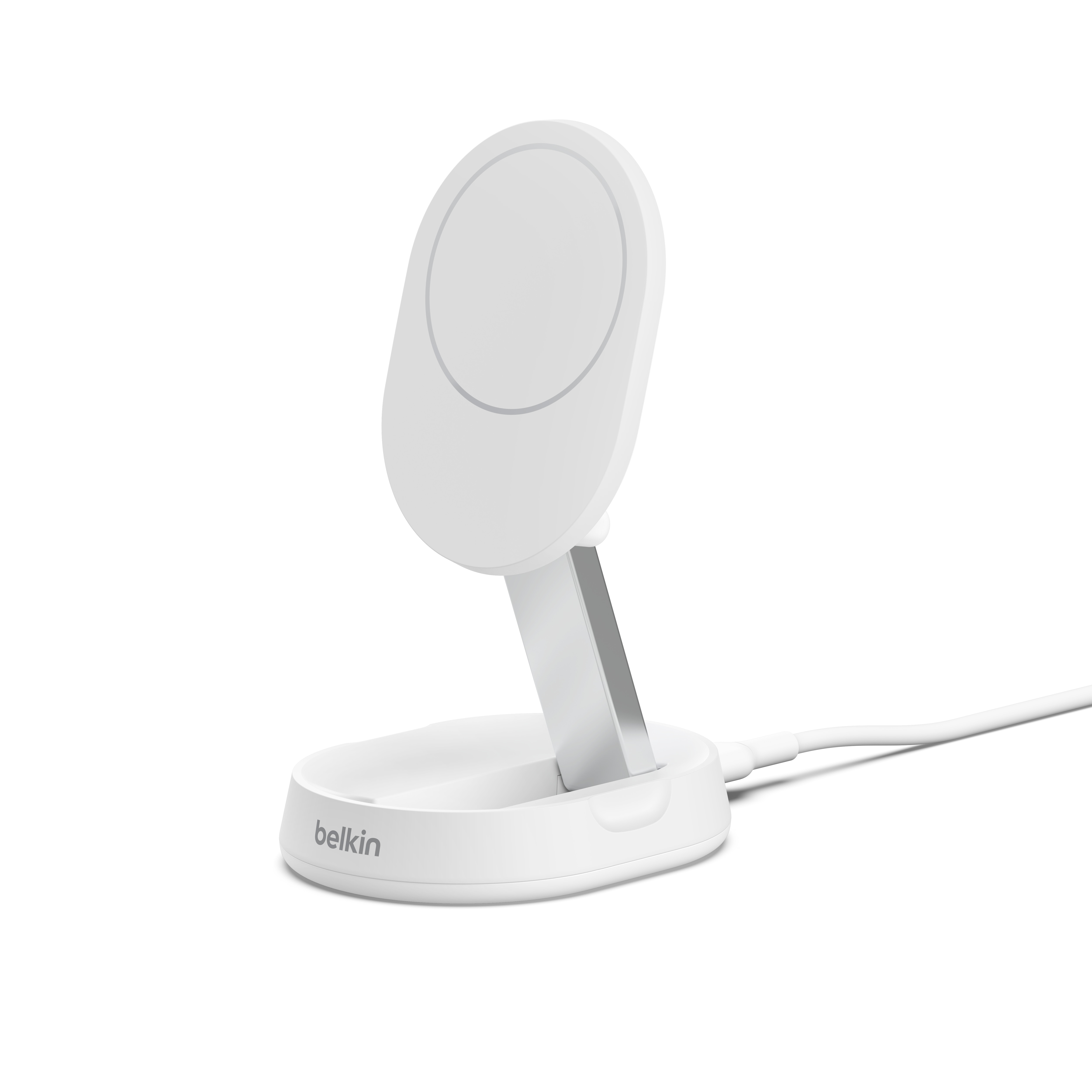 Belkin BOOST CHARGE PRO Qi2 15W magnetisch, verstellbar, 1.5m Kabel, weiß