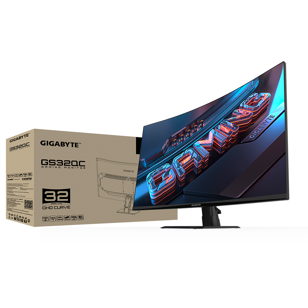 Gigabyte GS32QC 80cm (31.5") QHD Gaming Monitor Curved 16:9 HDMI/DP 165Hz Sync