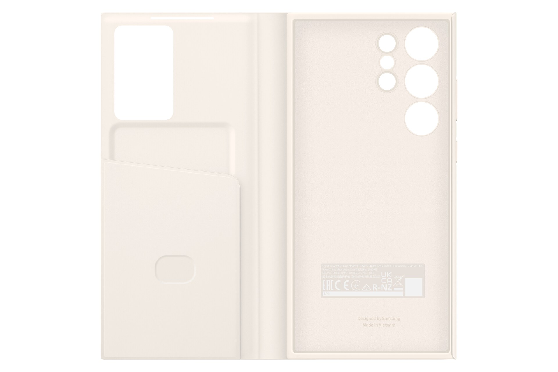 Samsung Smart View Wallet Case für Galaxy S23 Ultra, Cream