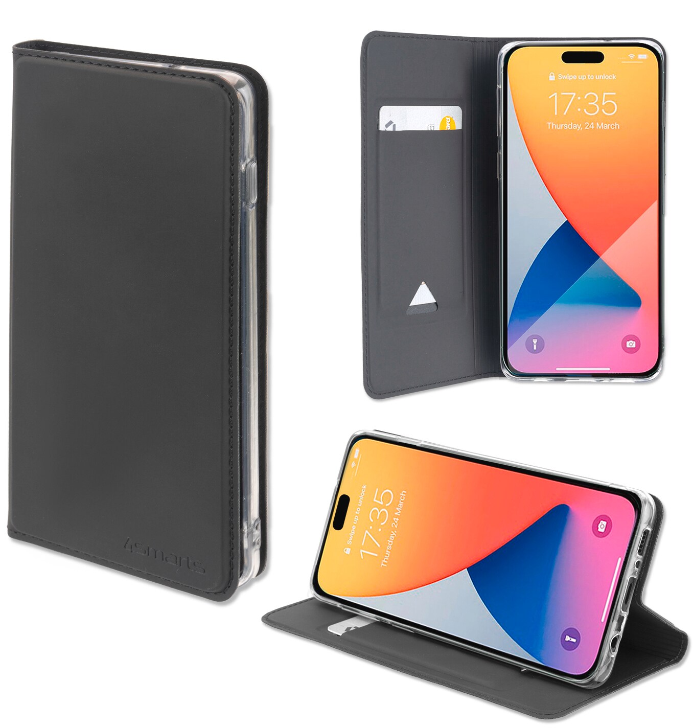 4Smarts Flip Case Urban Lite für iPhone 14 Pro - schwarz