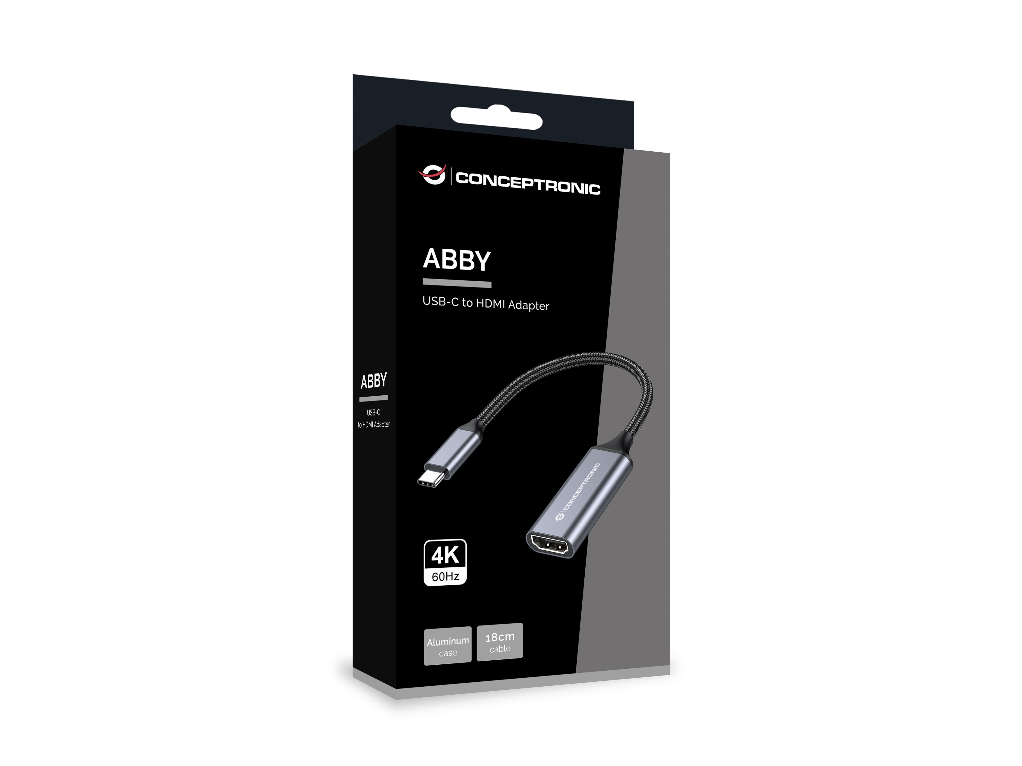 Conceptronic ABBY09G USB-C-zu-HDMI-Adapter, 4K 60Hz