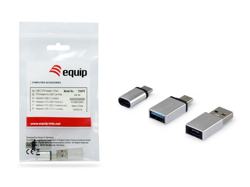 EQUIP 133475 OTG-Adapter für USB-C 3er Pack