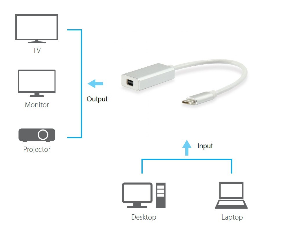 EQUIP 133457 USB-C auf Mini DisplayPort Adapter