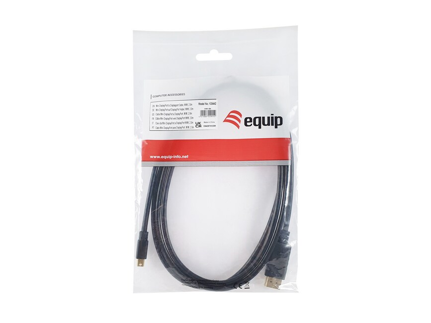 EQUIP 133442 Mini-DisplayPort-auf-DisplayPort-Kabel, M/M, 2,0m