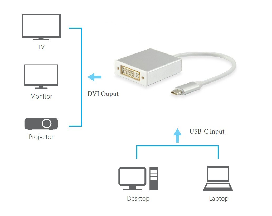 EQUIP 133453 USB-C auf DVI-I-Dual-Link Adapter