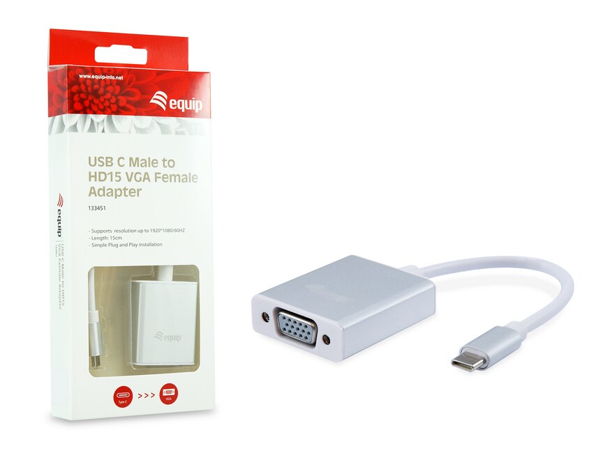 EQUIP 133451 USB-C auf HD15 VGA Adapter