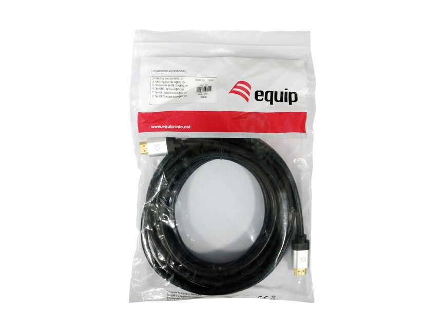 EQUIP 119340 HDMI 2.0 High Speed Kabel, Aluminiumgehäuse, 5.0m