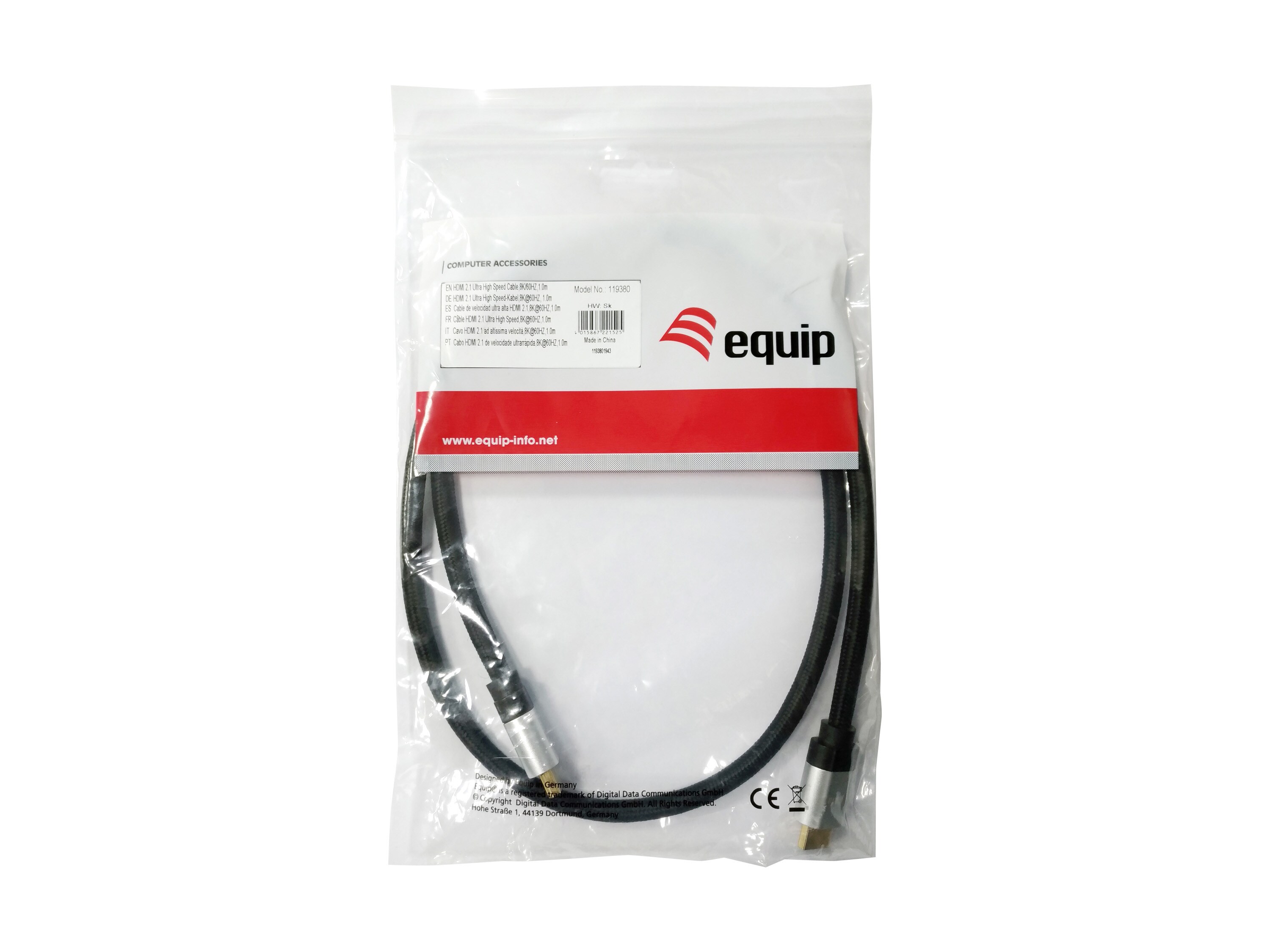 EQUIP 119385 HDMI 2.1 Ultra High Speed-Kabel, 10m, 8K/60Hz