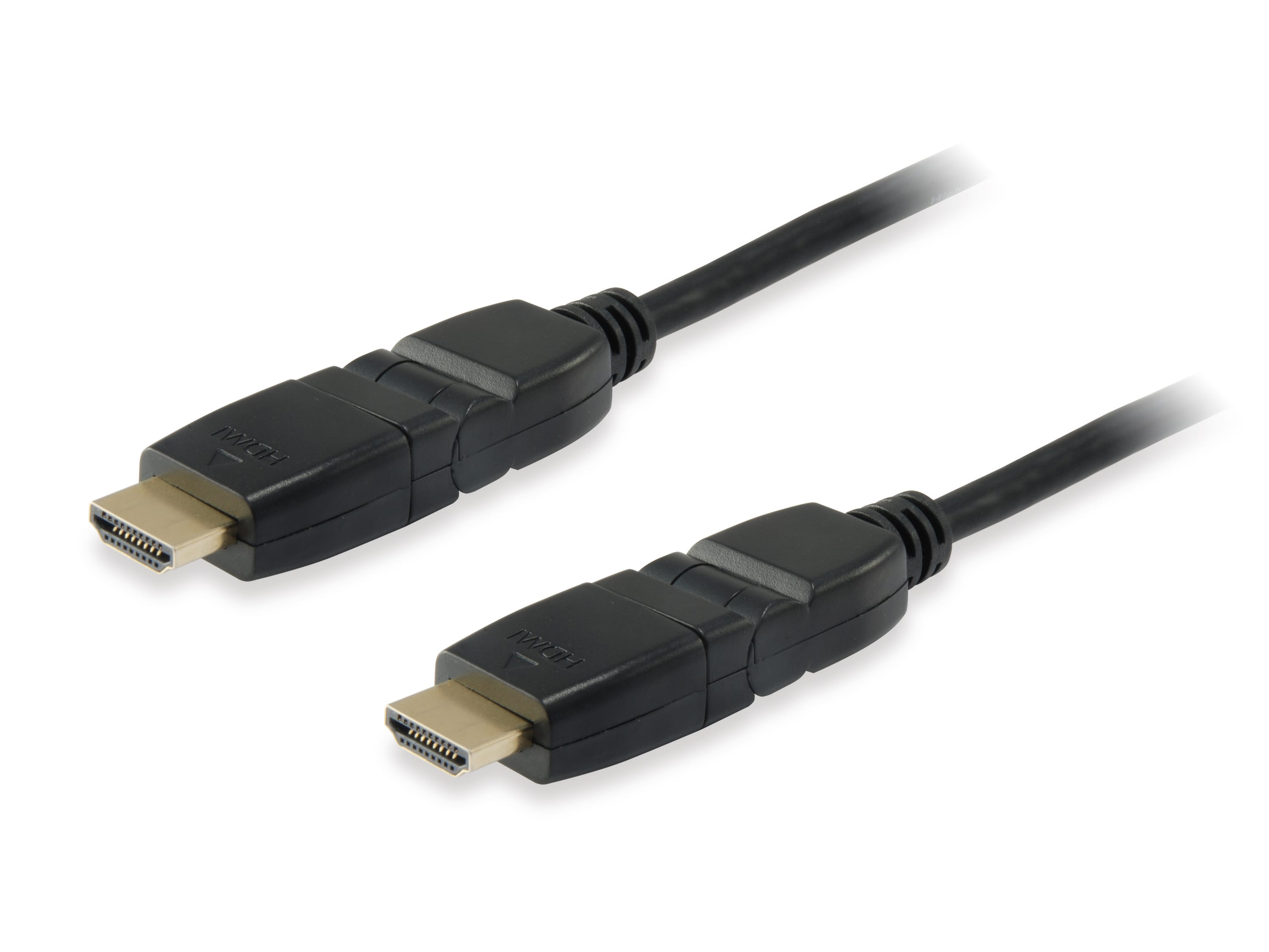 EQUIP 119363 HDMI 2.0 Kabel mit schwenkbaren Stecker, 3.0m, Swivel plug