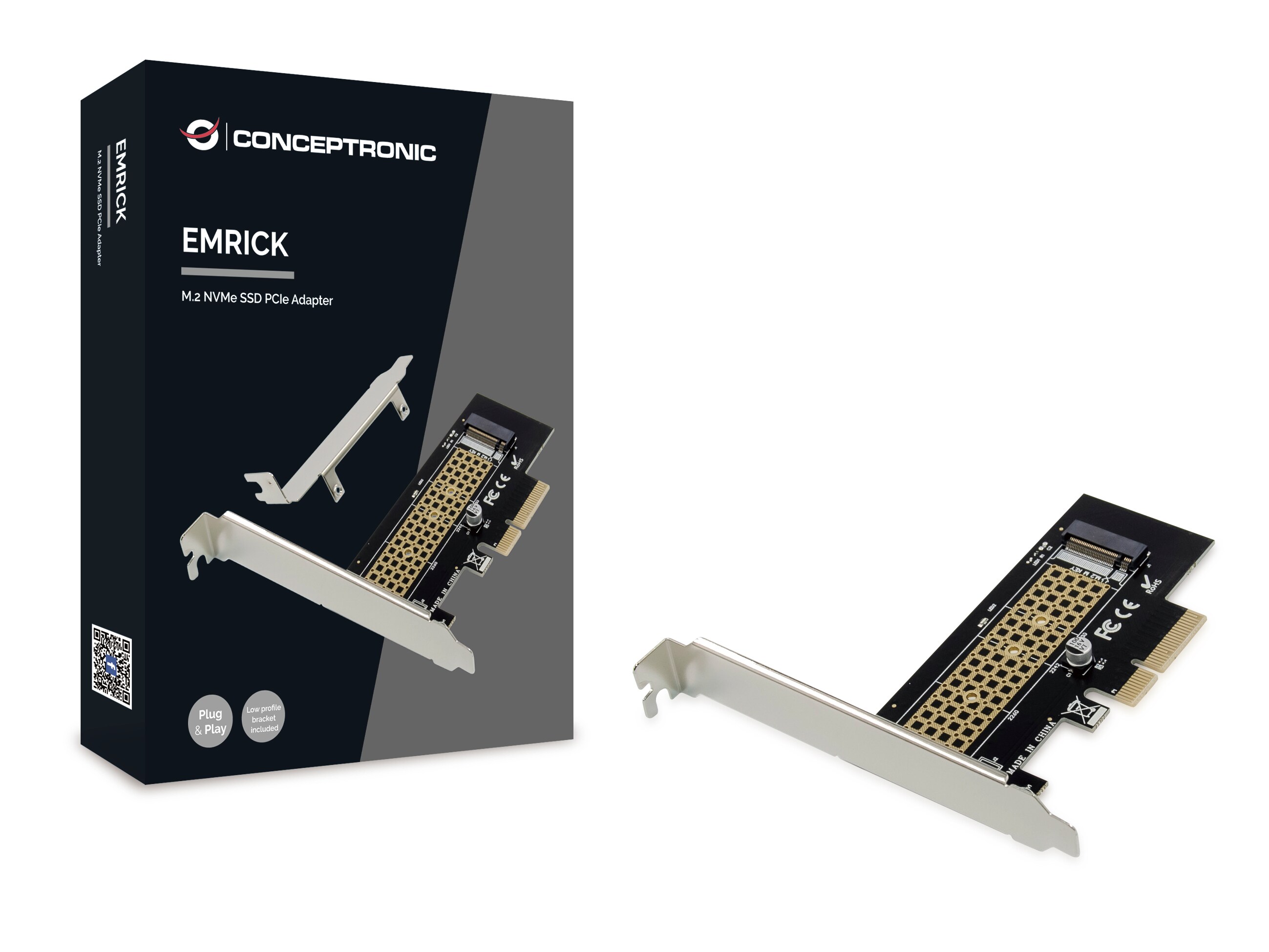 Conceptronic EMRICK05B M.2-NVMe-SSD-PCIe-Adapter