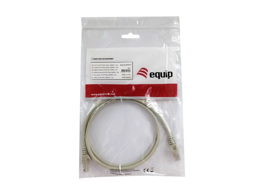 EQUIP 625418 Cat.6 U/UTP Patchkabel, 15m , Beige