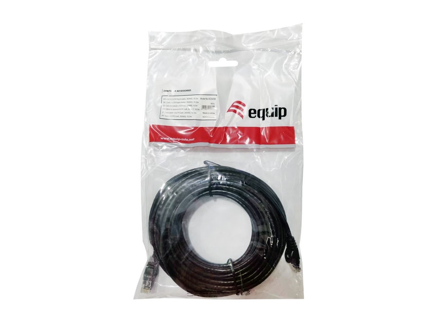 EQUIP 625459 Cat.6 U/UTP Patchkabel, 20m , Schwarz