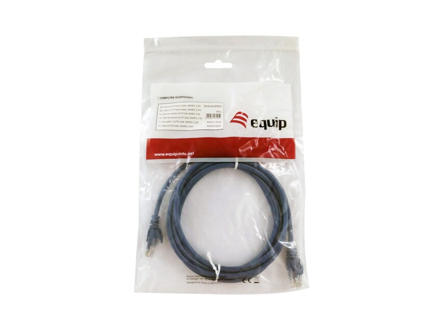 EQUIP 625434 Cat.6 U/UTP Patchkabel, 5.0m , Blau