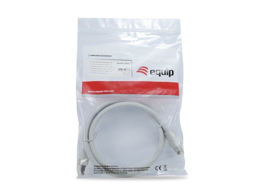 EQUIP 608010 Cat 8.1 S/FTP Patchkabel, 1.0m, Grau