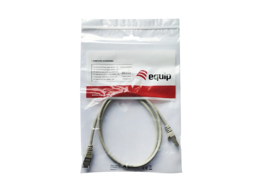 EQUIP 605507 Cat.6 S/FTP Patchkabel, 0.5m , Grau