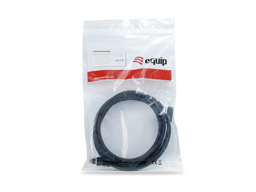 EQUIP 608050 Cat 8.1 S/FTP Patchkabel, 1.0m, Schwarz