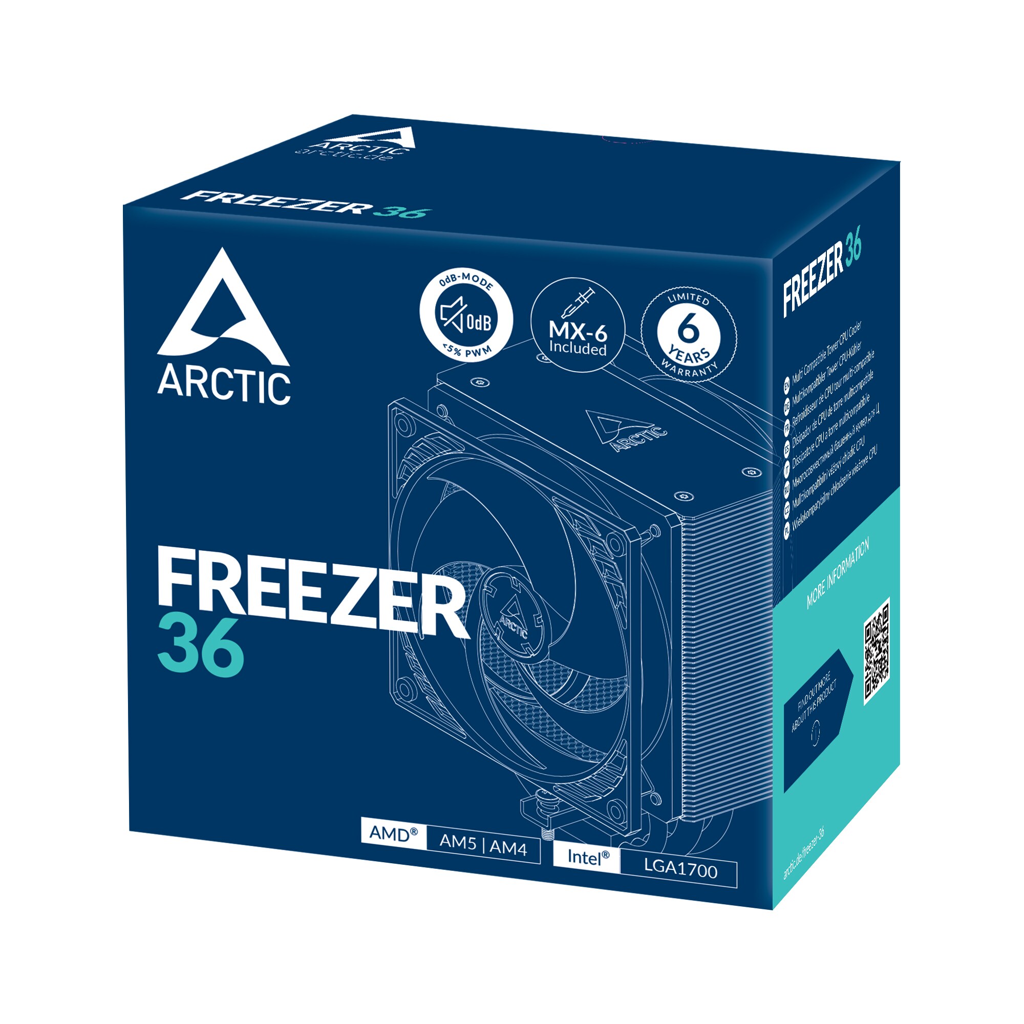 Arctic Freezer 36 CPU Kühler für AMD und Intel CPUs