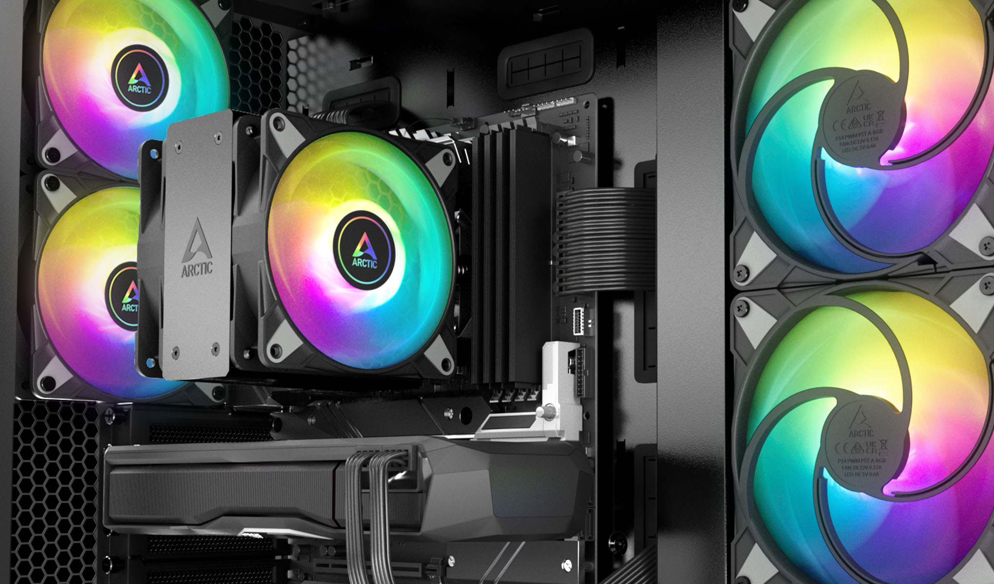 Arctic Freezer 36 A-RGB Black CPU Kühler für AMD und Intel CPUs