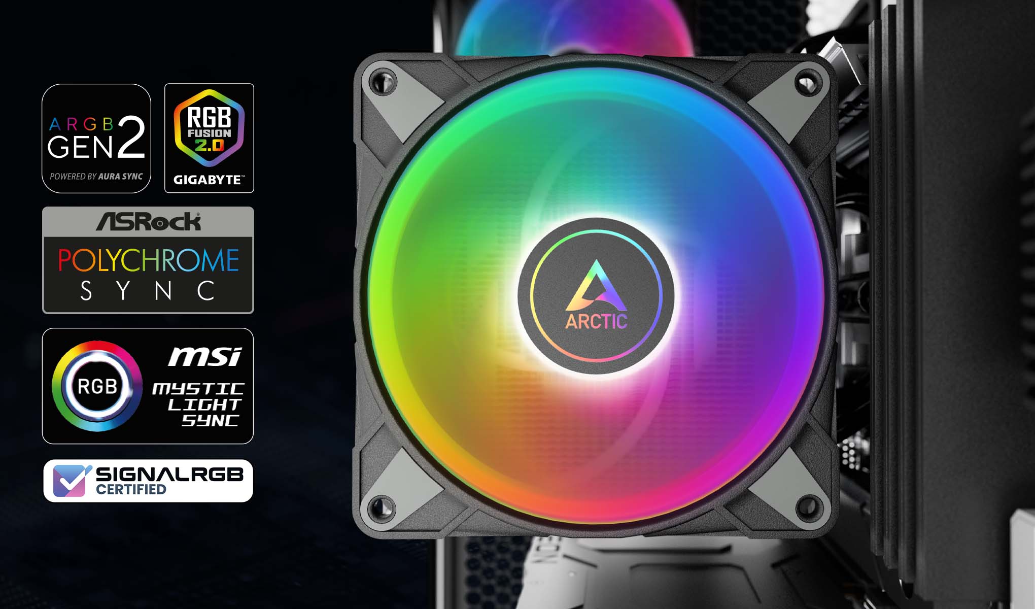 Arctic Freezer 36 A-RGB Black CPU Kühler für AMD und Intel CPUs