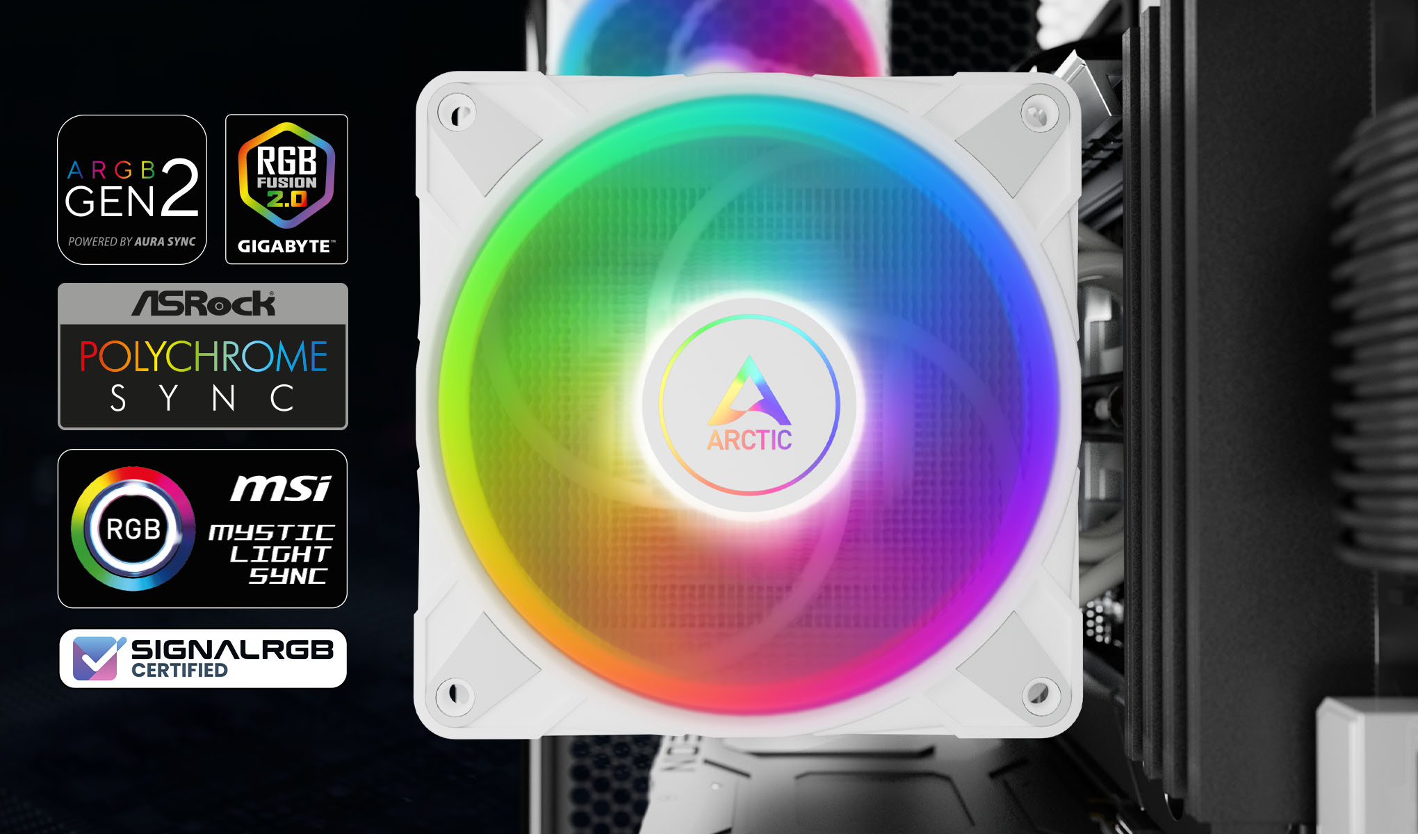 Arctic Freezer 36 A-RGB White CPU Kühler für AMD und Intel CPUs