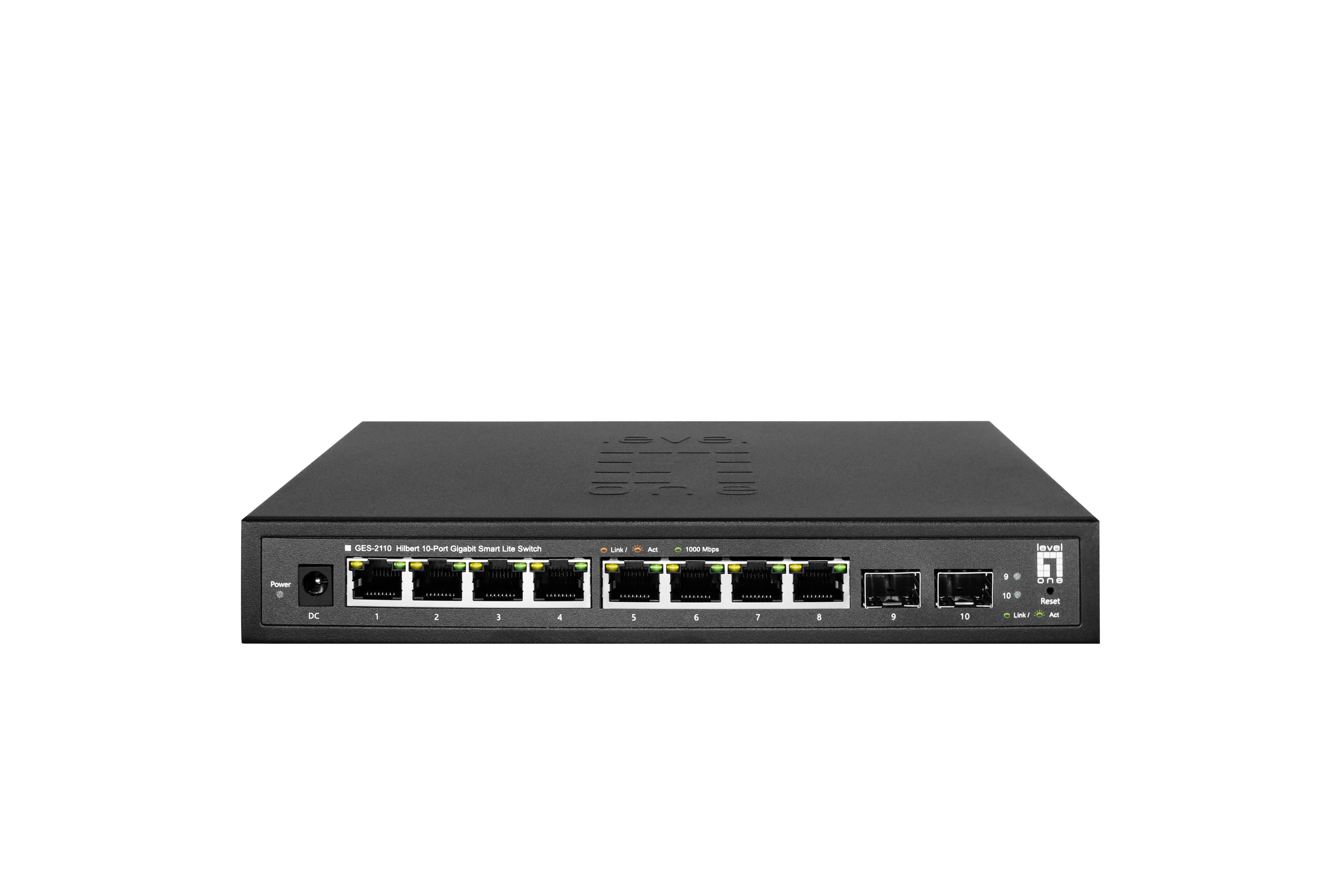 LEVELONE GES-2110 Hilbert 10-Port Gigabit Smart Lite Switch Gigabit RJ45 SFP