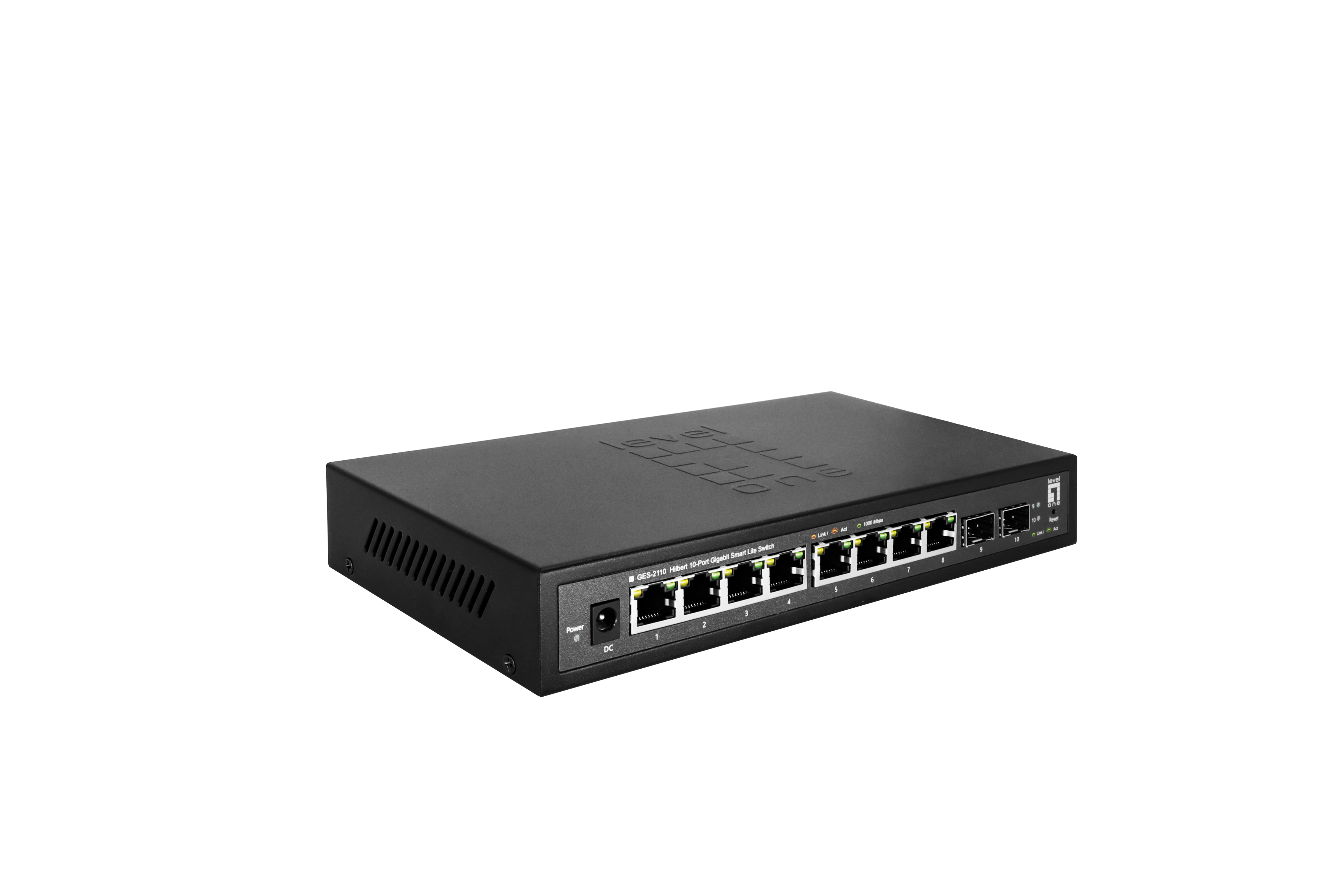 LEVELONE GES-2110 Hilbert 10-Port Gigabit Smart Lite Switch Gigabit RJ45 SFP