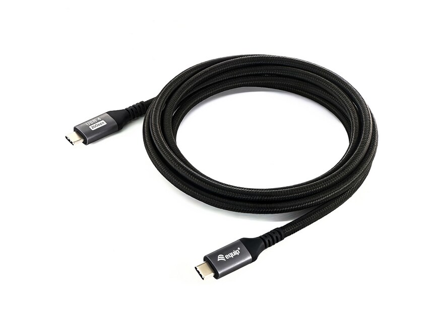 EQUIP 128382 USB4 Gen 2x2 C-auf-C-Kabel, M/M, 2.0 m, PD 100W, 4K/60Hz, 20Gbps