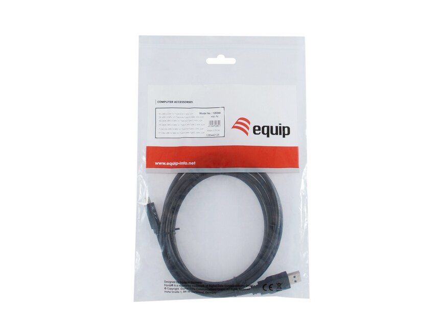 EQUIP 128343 USB 3.2 Gen 1 C auf A Kabel, M/M, 0.25m, 5Gbps, Schwarz