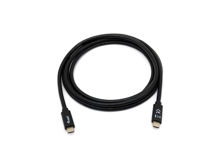 EQUIP 128347 USB 3.2 Gen 1 C auf C Kabel, M/M, 2.0m, PD 60W, 5Gbps, Schwarz