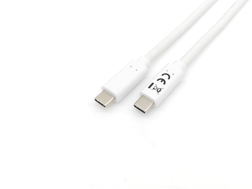 EQUIP 128361 USB 3.2 Gen 1 C auf C Kabel, M/M, 1.0m, PD 60W, 5Gbps, Weiß