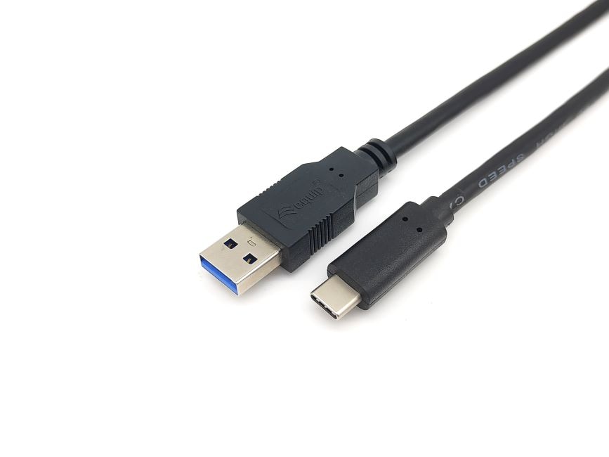 EQUIP 128344 USB 3.2 Gen 1 A auf C Kabel, M/M, 2.0m, 5Gbps, Schwarz