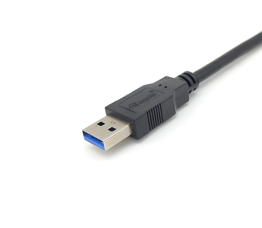 EQUIP 128344 USB 3.2 Gen 1 A auf C Kabel, M/M, 2.0m, 5Gbps, Schwarz