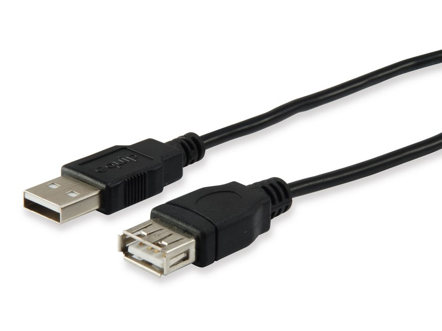 EQUIP 128852 USB 2.0 A auf A Verlängerungskabel 5.0m , Schwarz