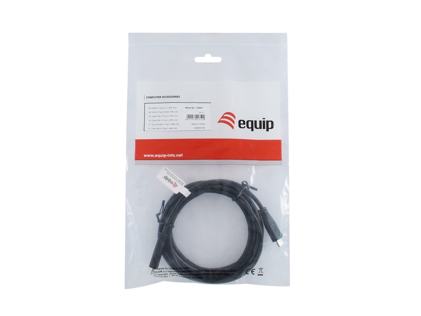 EQUIP 12888307 USB 2.0 Typ C Kabel, 1.0m, PD 60W