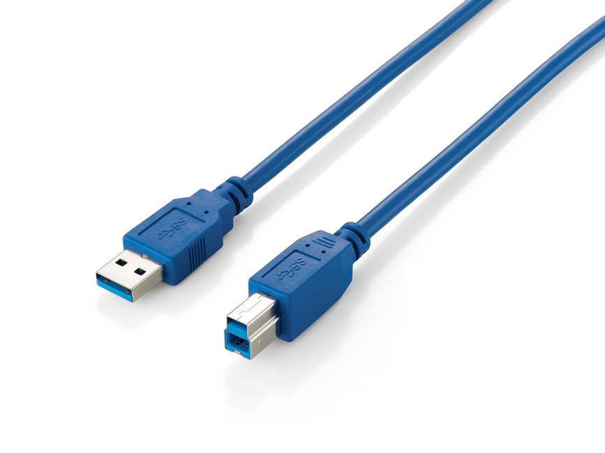 EQUIP 128293 USB 3.0 A aufB Kabel, M/M, 3.0m , Blue