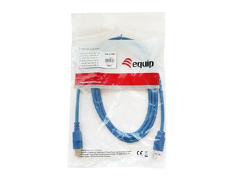 EQUIP 128293 USB 3.0 A aufB Kabel, M/M, 3.0m , Blue