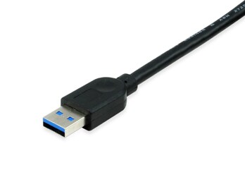 EQUIP 133347 Aktive USB 3.0 Verlängerungskabel, M/F, 10m, 5Gbps, Schwarz