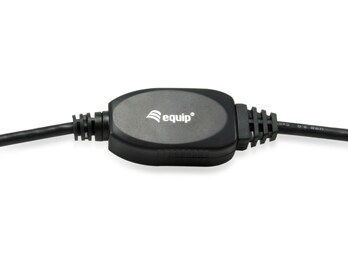 EQUIP 133347 Aktive USB 3.0 Verlängerungskabel, M/F, 10m, 5Gbps, Schwarz