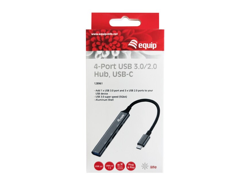 EQUIP 128961 4-Port-USB 3.0/2.0-Hub