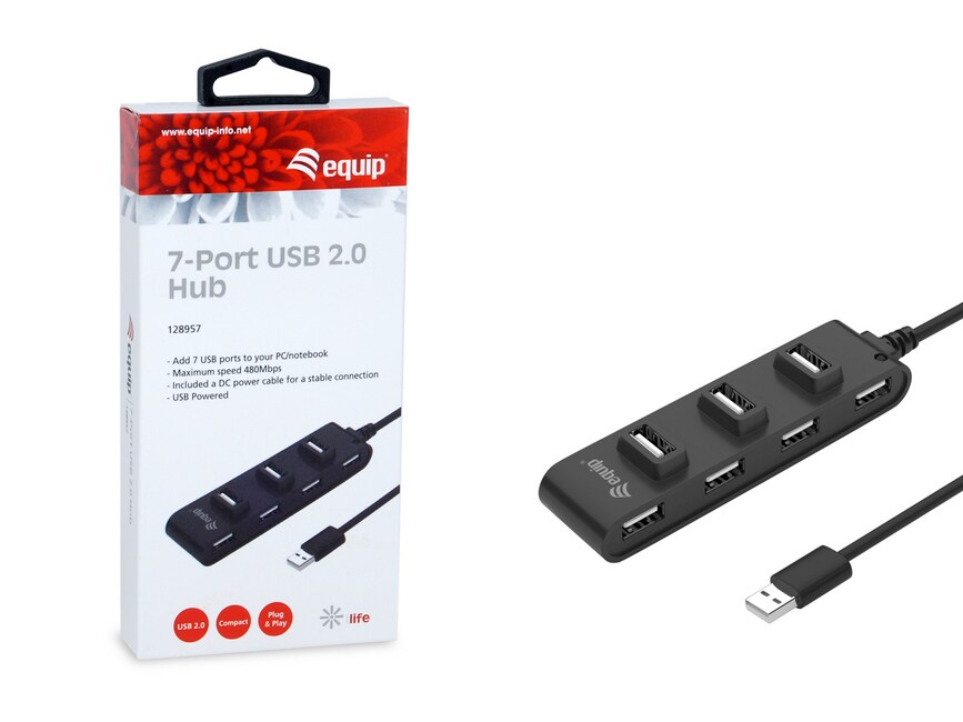 EQUIP 128957 7 Port USB 2.0 Hub