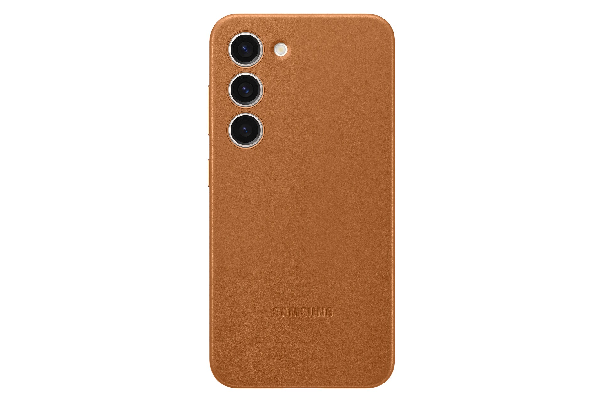 Samsung Leather Cover für Galaxy S23, Camel