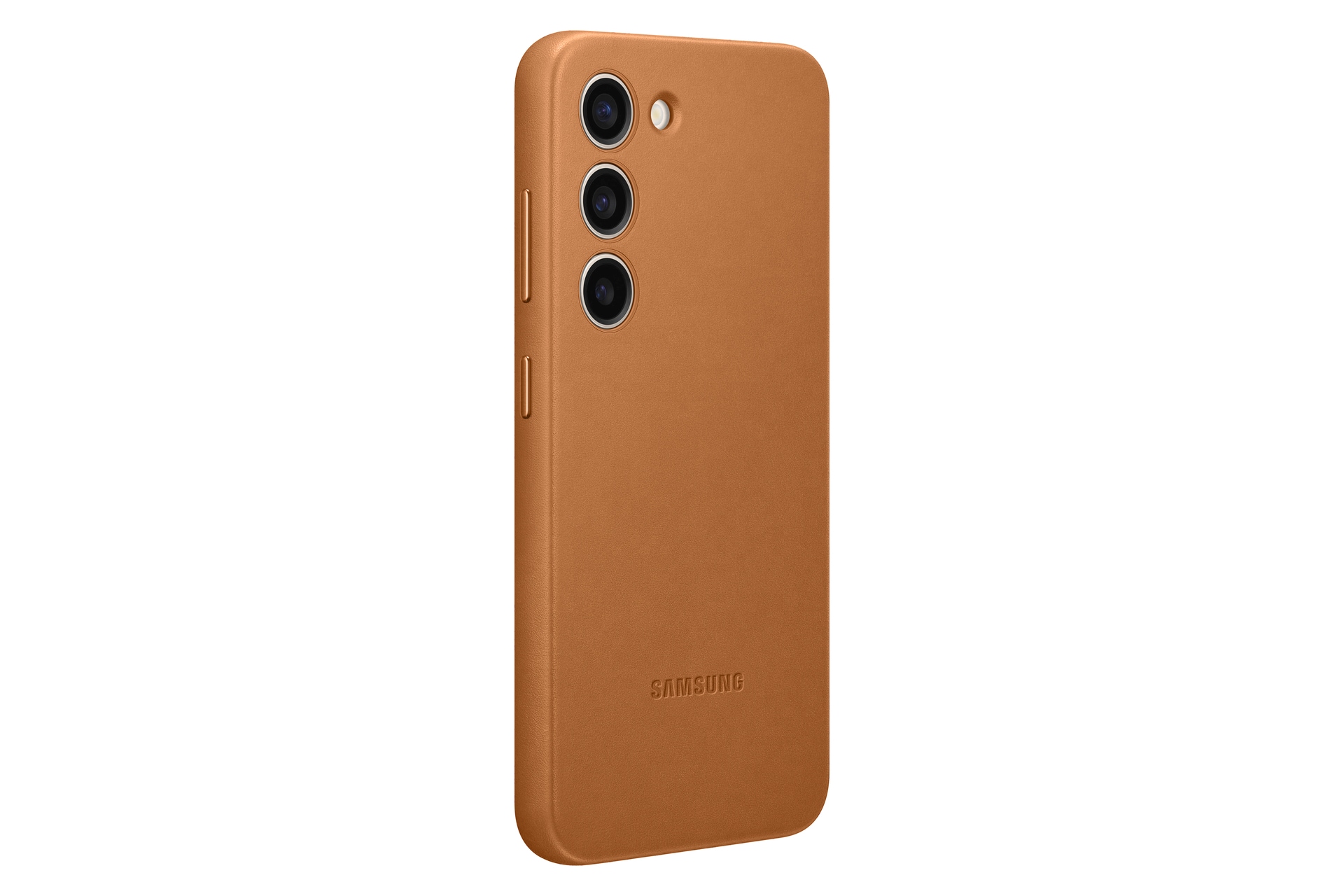 Samsung Leather Cover für Galaxy S23, Camel