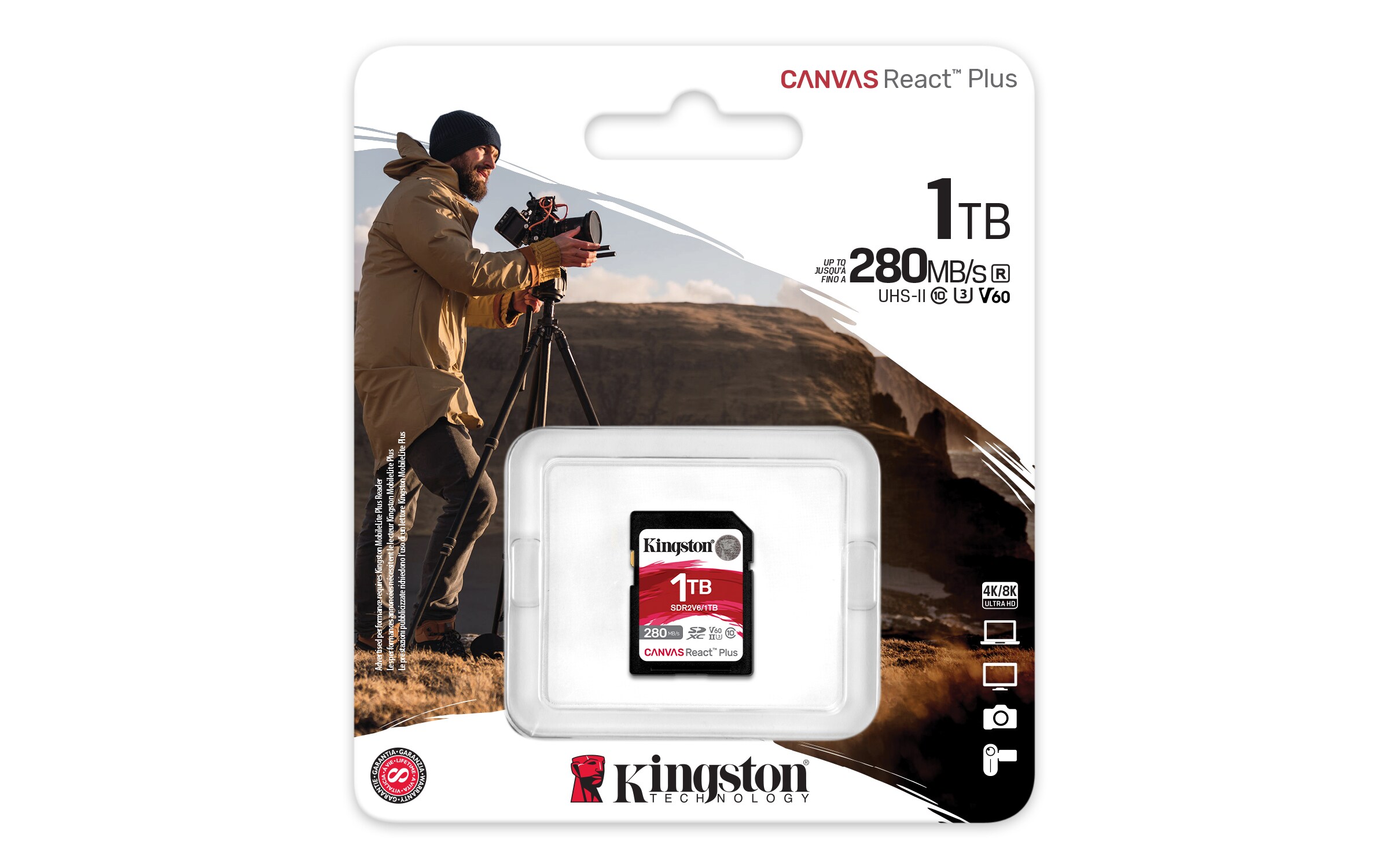 Kingston Canvas React Plus V60 1TB SDXC Speicherkarte 4K-UHS-II