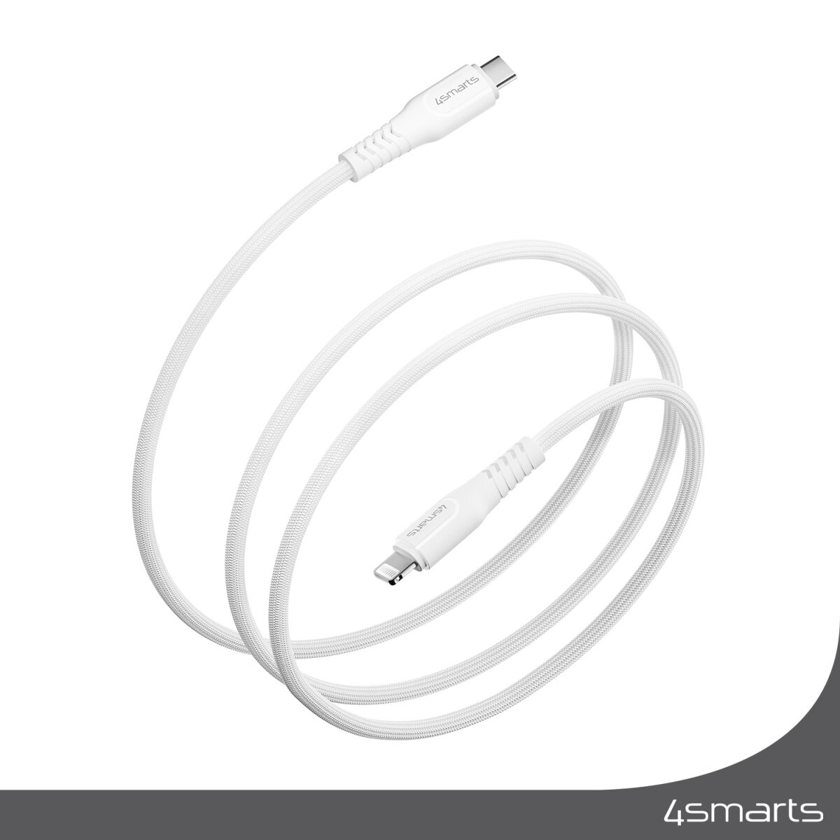 4smarts USB-C auf Lightning Kabel RapidCord PD 30W 1,5m - weiß