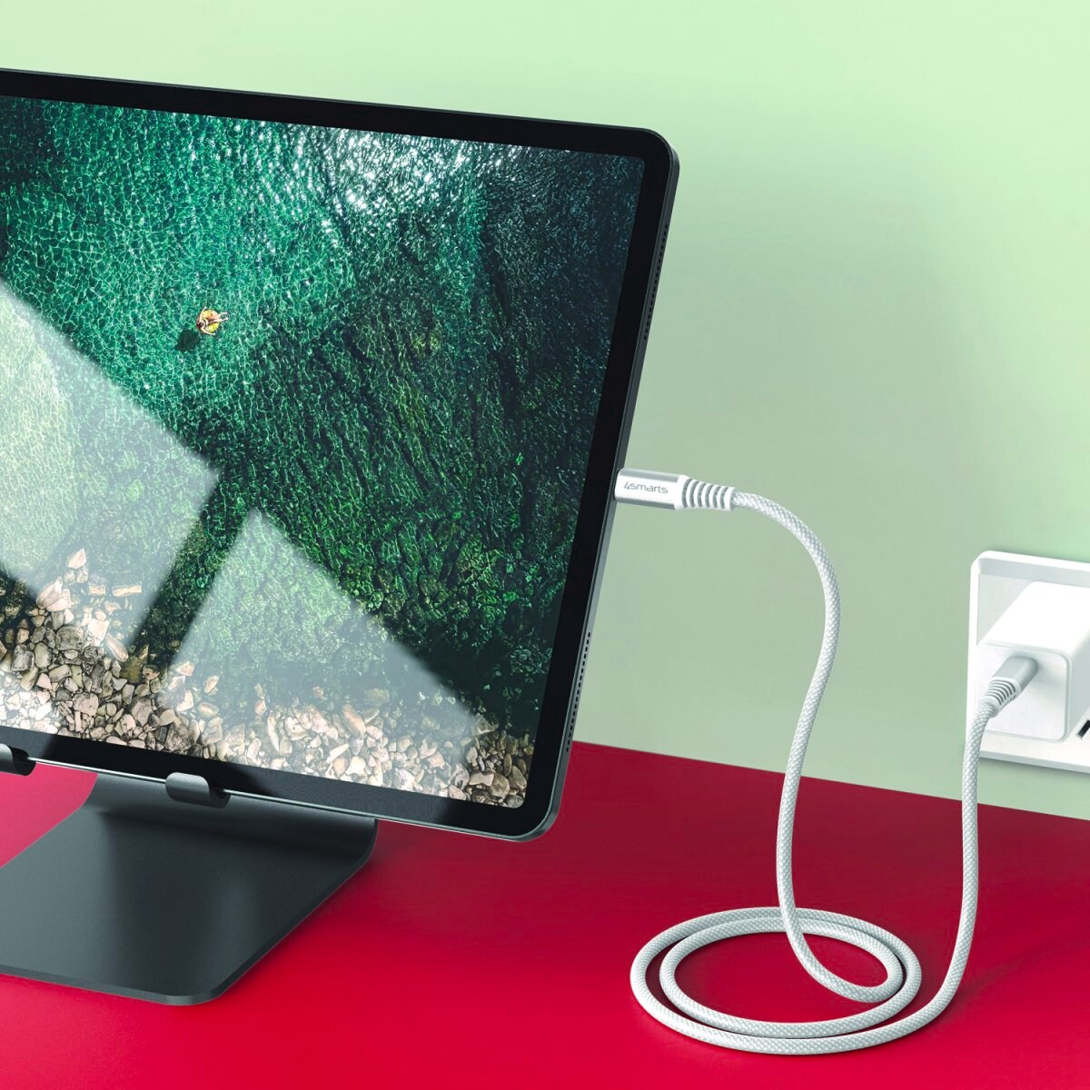 4smarts USB-C auf USB-C Kabel PremiumCord 100W 3m - weiss