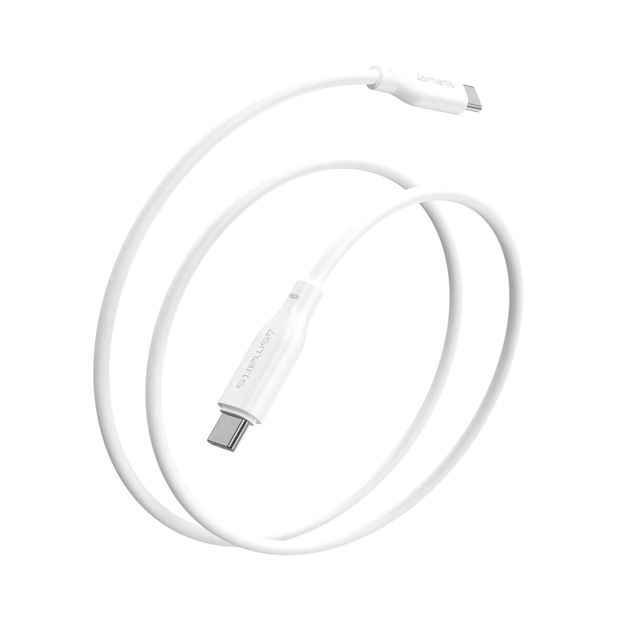 4Smarts USB-C / USB-C Silikon-Kabel High Flex 60W 1,5m - weiß