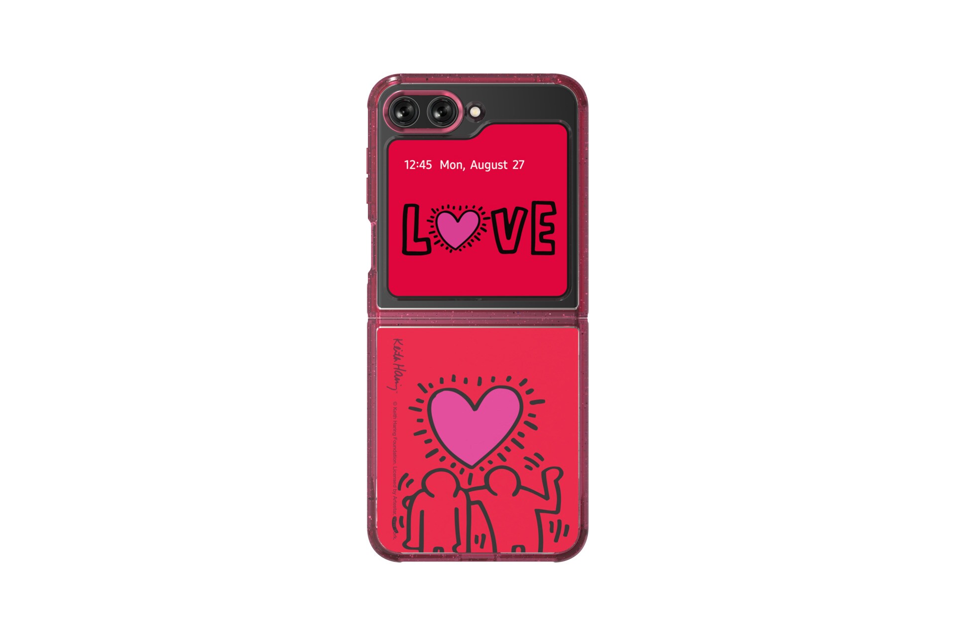 Slash B Slash KEITH HARING Eco-Friends Case für Flip5, DARK RED